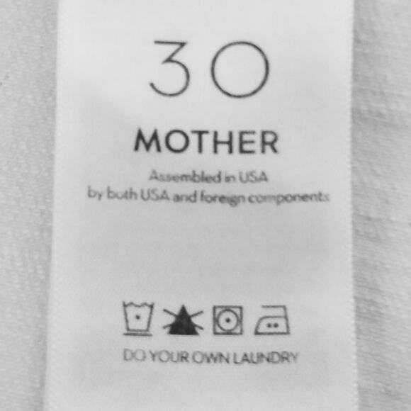 Mother Superior Womens 30 The Hustler Patch Pocket Flood Jeans Act Natural - Picture 6 of 7